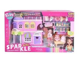 Doll House Wooden Playset for Kids, Multi-Room, Interactive Furniture and Accessories, Safe and Durable for Ages 3+