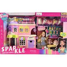 Doll House Wooden Playset for Kids, Multi-Room, Interactive Furniture and Accessories, Safe and Durable for Ages 3+