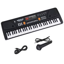 61 Keys Portable Electronic Keyboard Piano with LED Display, USB Powered, Multiple Tones & Rhythms, Ideal for Beginners, Kids & Music Enthusiasts
