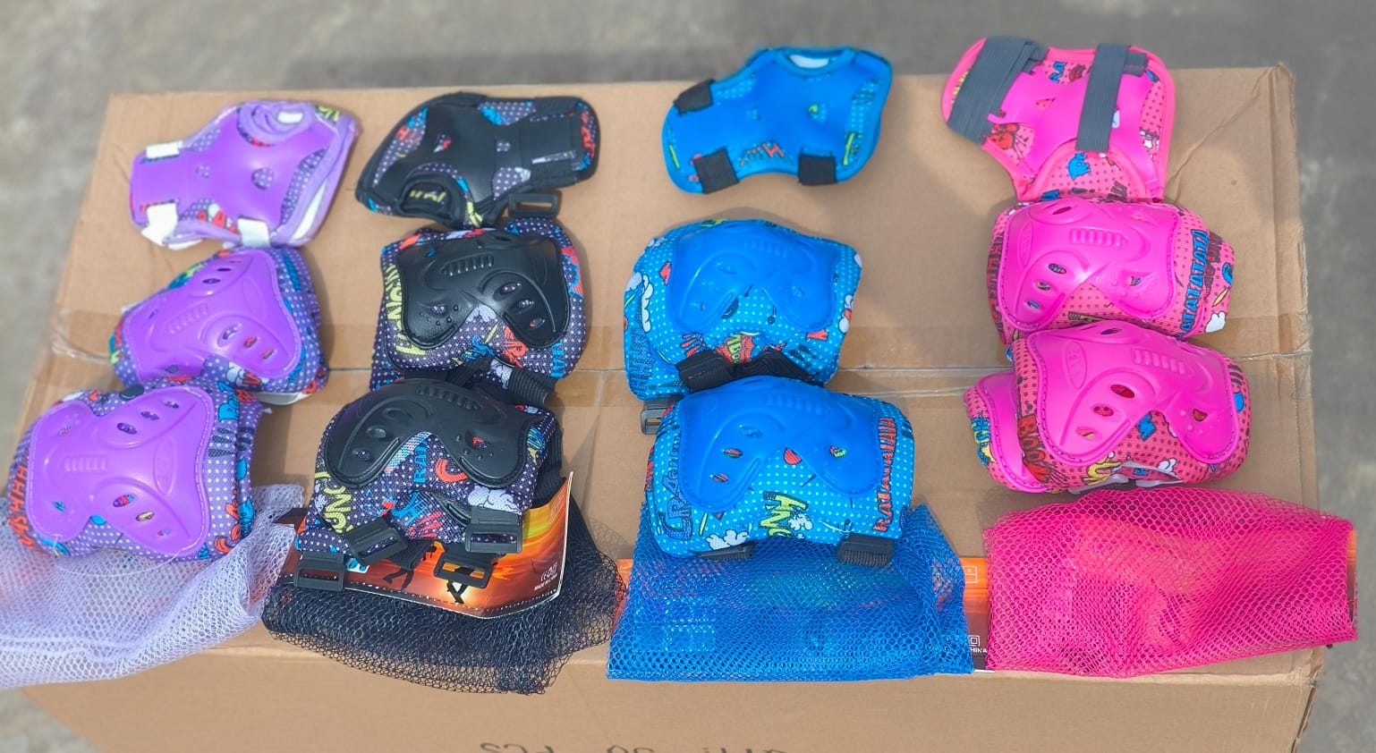 Children Roller Skating Protective Gear Set – Knee Elbow Wrist Pads Helmet Combo for Kids, Durable, Adjustable, and Safe