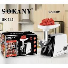 Sokany Electric Meat Mincer 2500W SK-312, Powerful & Efficient Meat Grinder for Home and Commercial Use