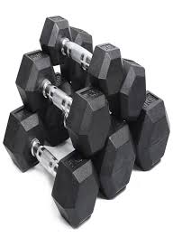 HEXAGON Dumbbells Single Hand Rubber Coated Weights with Chrome Handle – 5kg & 10kg Options for Home & Gym Strength Training