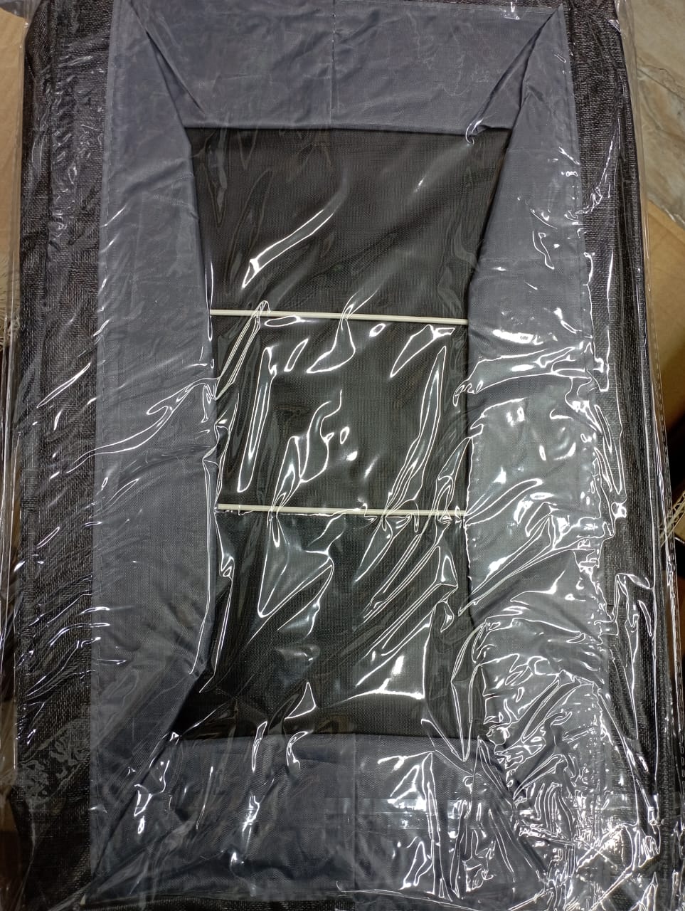 Foldable Multipurpose Hard Fabric Clothes and Closet Organizer – Durable Storage Box with Handles for Wardrobe, Bedroom, and Travel