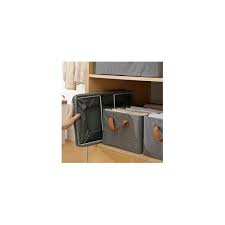 Foldable Multipurpose Hard Fabric Clothes and Closet Organizer – Durable Storage Box with Handles for Wardrobe, Bedroom, and Travel