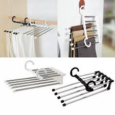 5in1 Multi-Functional 5-Layer Pants Hanger Space-Saving Trouser Rack Organizer for Closet