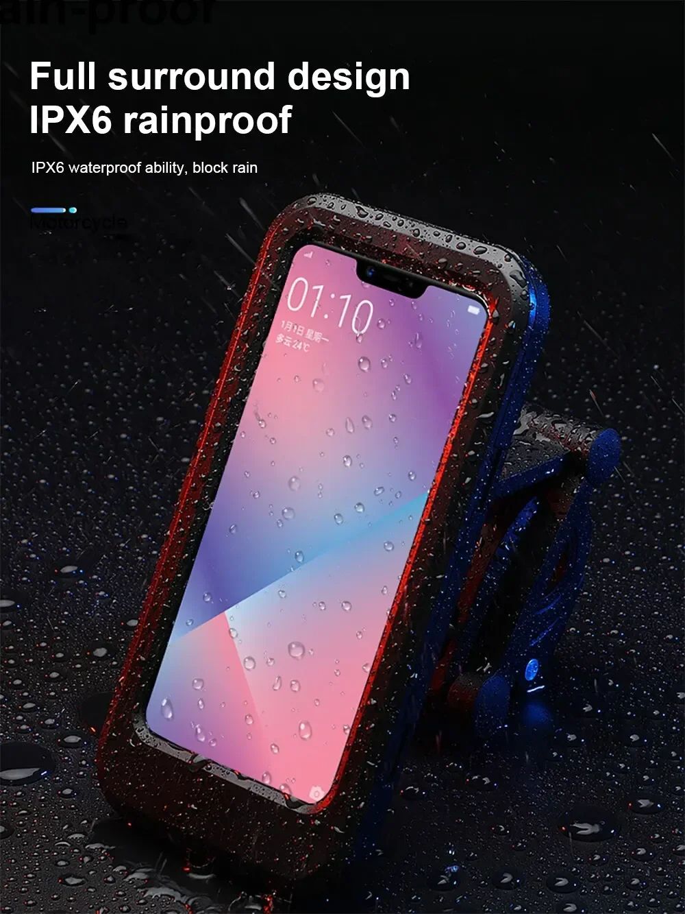 Universal Motorcycle Bike Mobile Phone Holder Bracket Navigation GPS Support 360° Adjustable Motorcycle Bicycle Cellphone Holder