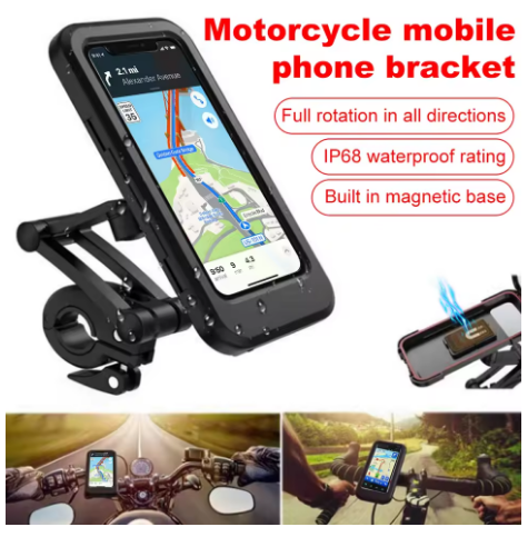 Universal Motorcycle Bike Mobile Phone Holder Bracket Navigation GPS Support 360° Adjustable Motorcycle Bicycle Cellphone Holder
