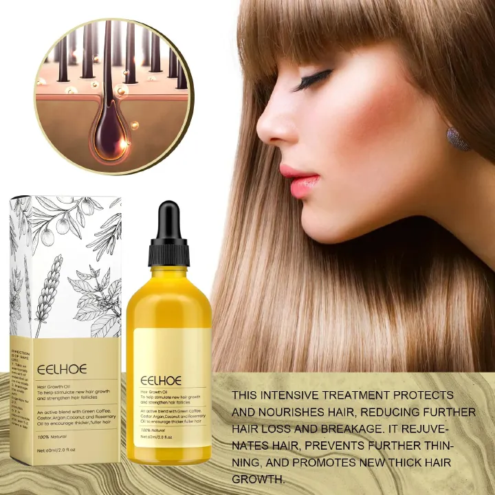 EELHOE Rosemary Hair Tightening Essential Oil Repair Damage Prevent Loss Smooth Hair Nourish Hair Hair Care Oil Bridesmaid Gift 60ml