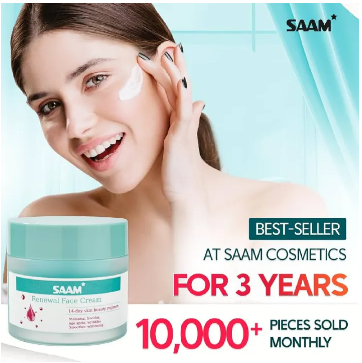 Trending Bestseller SAAM Renewal Face Cream for Melasma Age Spots Hyperpigmentation Sunburn Red Face Reveal Brighter Even Toned Radiant Skin