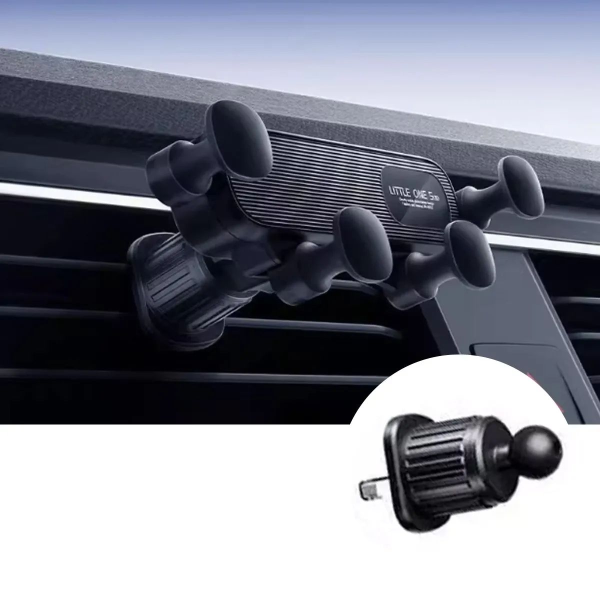 2025New 360 Rotation Gravity Car Phone Holder Air Vent Clip Navigation Stand Telescopic Air Outlet Phone Support for 4.7-7 inch