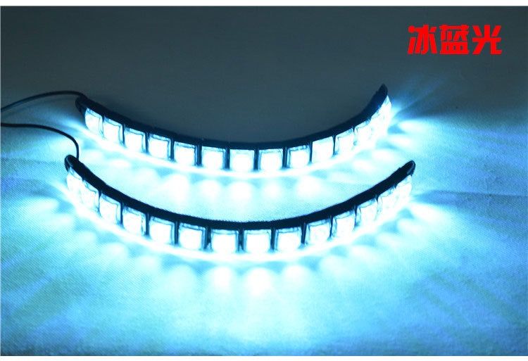 2Pcs Car Flexible LED DRL Daytime Running Light Driving Daylight Fog Light Lamp