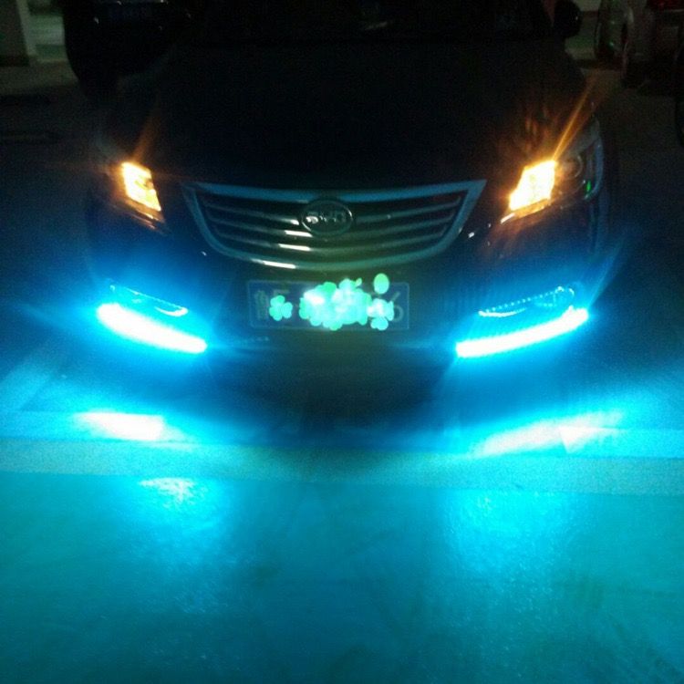 2Pcs Car Flexible LED DRL Daytime Running Light Driving Daylight Fog Light Lamp