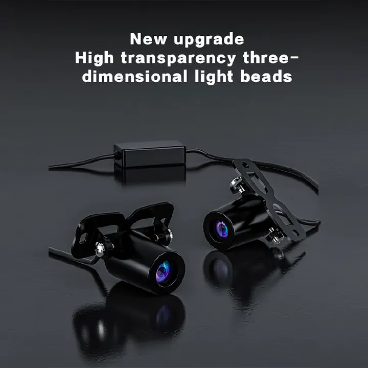 2pcs Motorcycle Logo LED Light Universal Motorcycle Projector Lights for Angel Wing Logo Waterproof Motorcycle Shadow Light Accessories for Motor Scooter Electric Vehicle Moto Lovers Gift