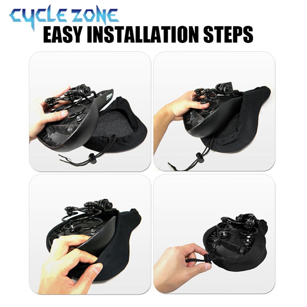 Soft 3D Bicycle Cushion Cover MTB Bike Padded Thickened Sponge Foam Comfortable Saddles Mat Bike Saddle Seat Cycling Accessories