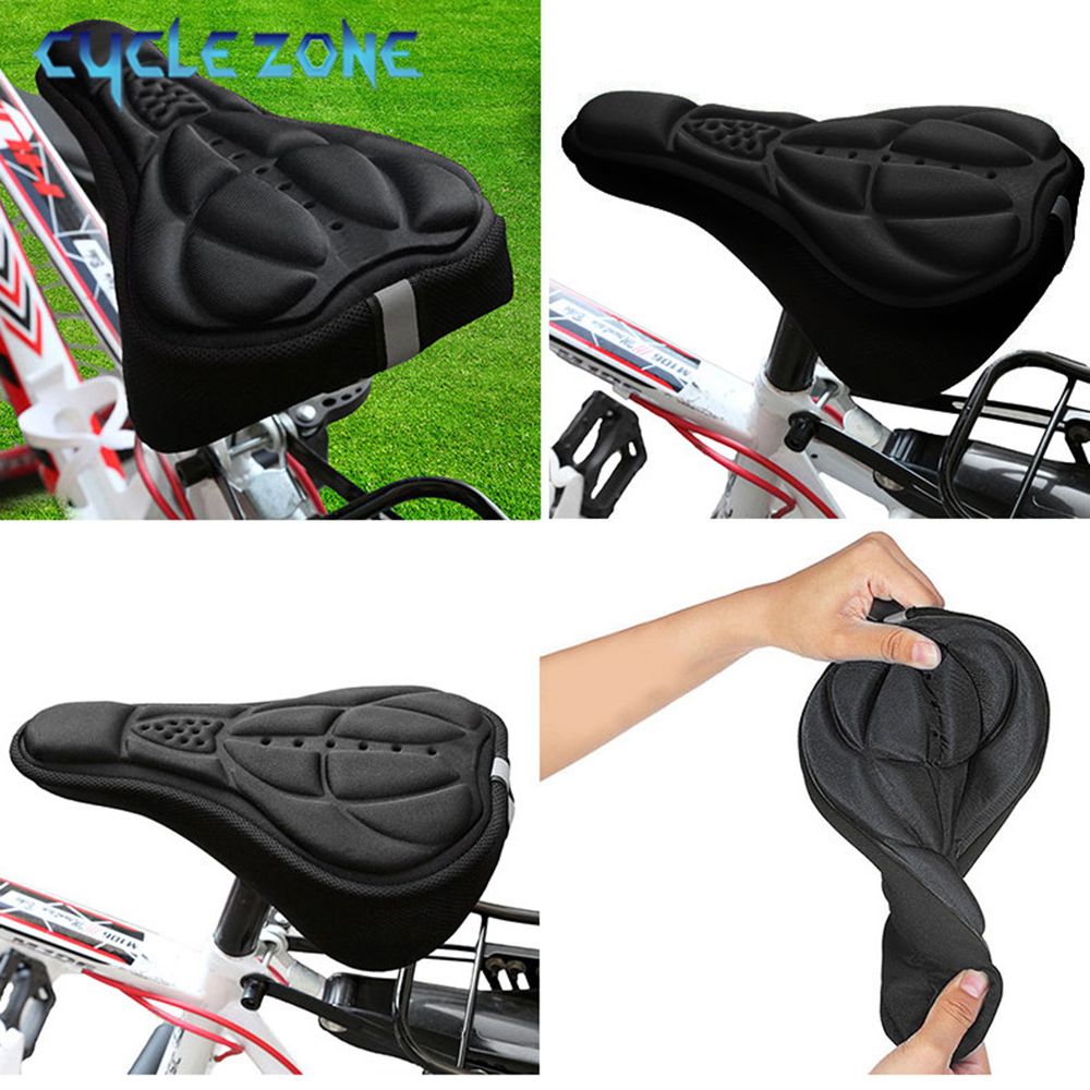 Soft 3D Bicycle Cushion Cover MTB Bike Padded Thickened Sponge Foam Comfortable Saddles Mat Bike Saddle Seat Cycling Accessories