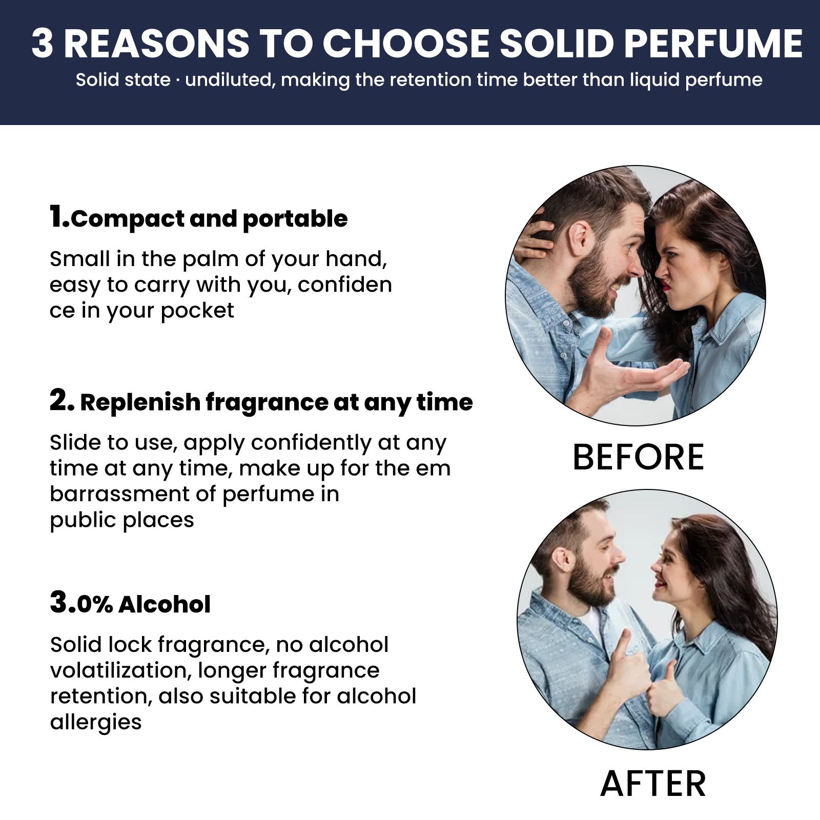 EELHOE Men Solid Perfume LadiesBalm Natural Fragrance Solid Perfume Fragrances Portable Sexy Erotic Pheromone Cologne Perfume Gift