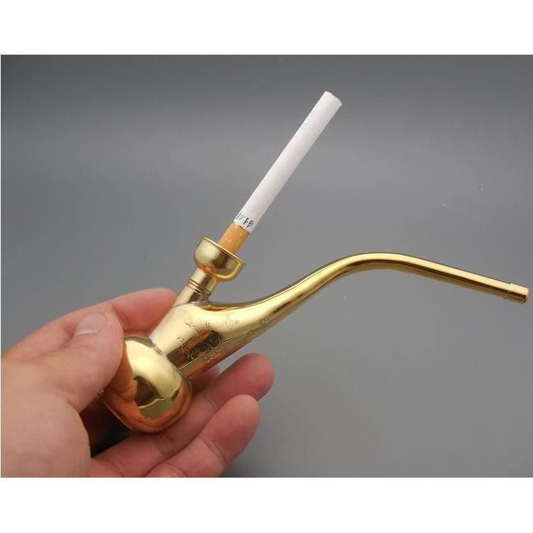 Creative Multifunctional Water Pipe Cigarette Accessories Hookah Cover Hookah Brass Retro Water Filter Healthy Brass Water Pipe
