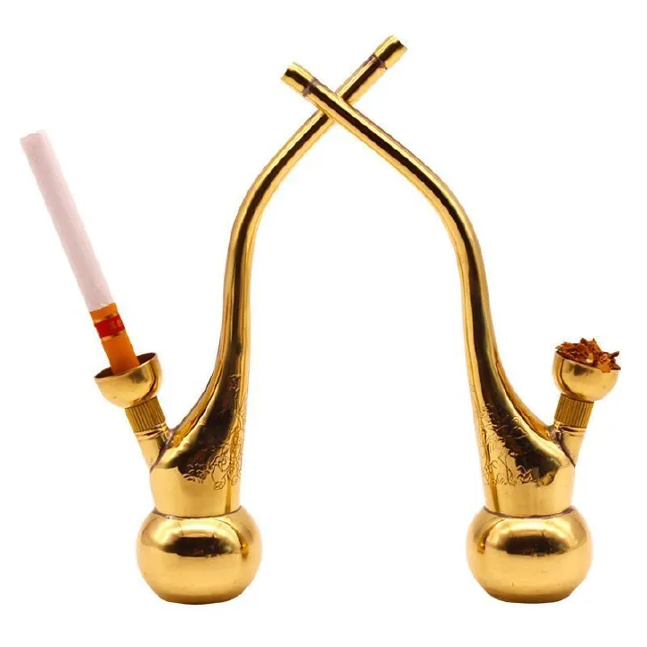 Creative Multifunctional Water Pipe Cigarette Accessories Hookah Cover Hookah Brass Retro Water Filter Healthy Brass Water Pipe