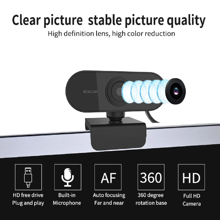 New Arrival Webcams 2K Full HD 1080P Mini Usb Web Camera Noise Cancelling Stereo Autofocus Computer Microphone USB Microphone For PC Computer Mac Laptop Desktop YouTube