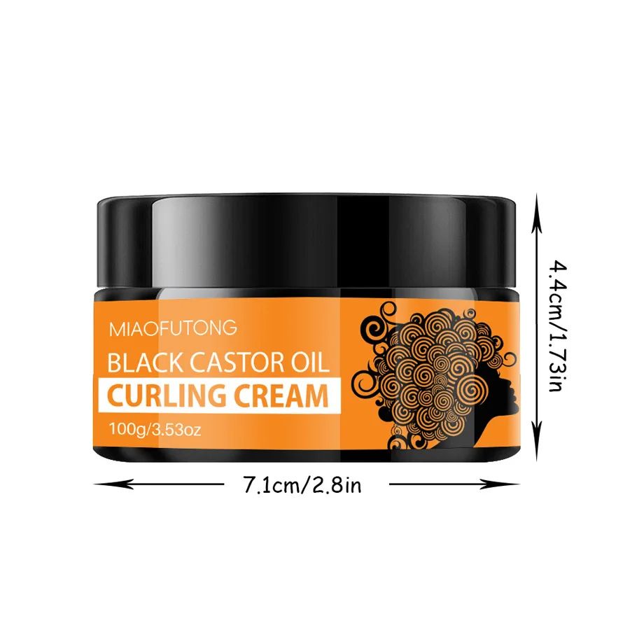 Black Castor Oil Curl Enhancing Cream - Provides Long-Lasting Hold And Moisture, Suitable for All Hair Types, an Ideal Choice for Dry And Curly Hair.