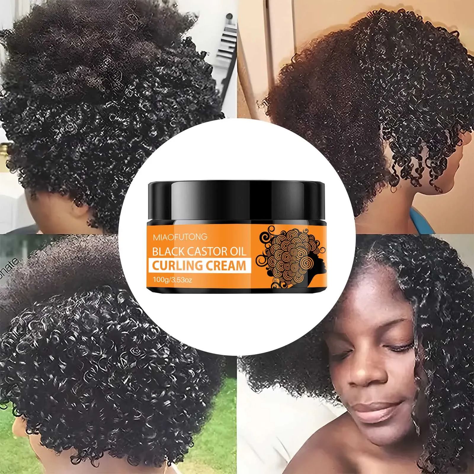 Black Castor Oil Curl Enhancing Cream - Provides Long-Lasting Hold And Moisture, Suitable for All Hair Types, an Ideal Choice for Dry And Curly Hair.