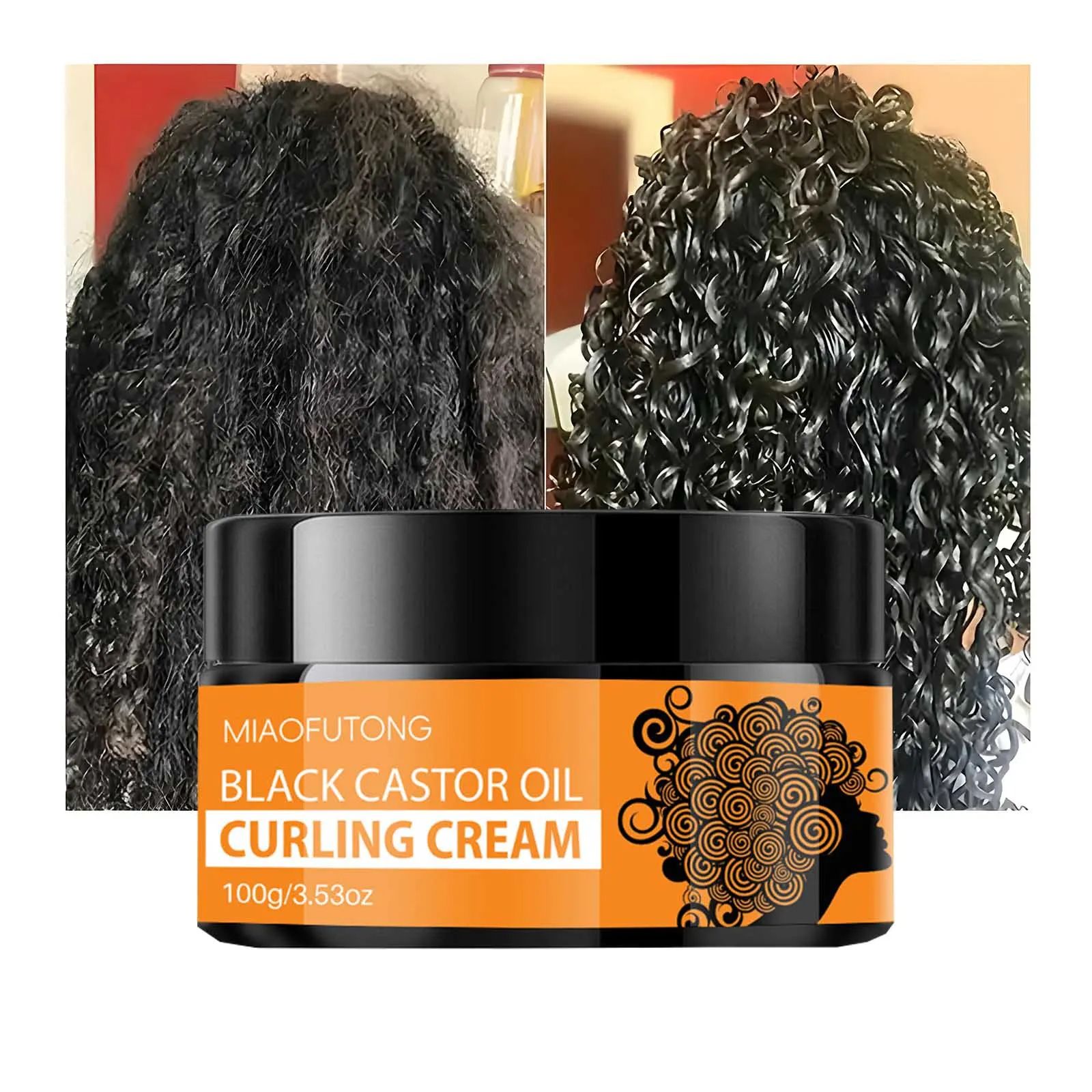 Black Castor Oil Curl Enhancing Cream - Provides Long-Lasting Hold And Moisture, Suitable for All Hair Types, an Ideal Choice for Dry And Curly Hair.
