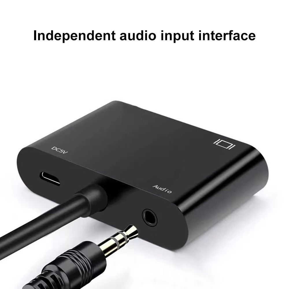 VGA to VGA HDMI 3 in 1 Adapter Splitter Dual Display With 3.5mm Audio Converter for PC Projector HDTV Multi-port VGA Adapter