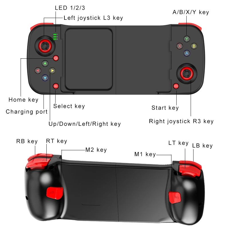 1PC Wireless BT 5.0 Stretchable Game Controller For Mobile Phone Android IOS Gamepad Joystick Eat Chicken Gamepad for PS4 Switch PC