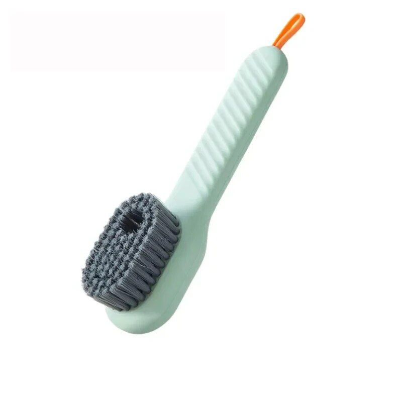 Multi-function automatic spot shoe brush soft hair hand pressure hanging hole suitable for clothing carpet plastic handles
