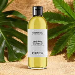 Castor Oil Organic, Cold -Pressed, Hexane Free and Edible- Shrinks Fibroids & Cysts, Castor Oil Packs, Navel Oiling, Nourishing Treatment for Hair and Skin , Eyelashes & Eyebrows Serum