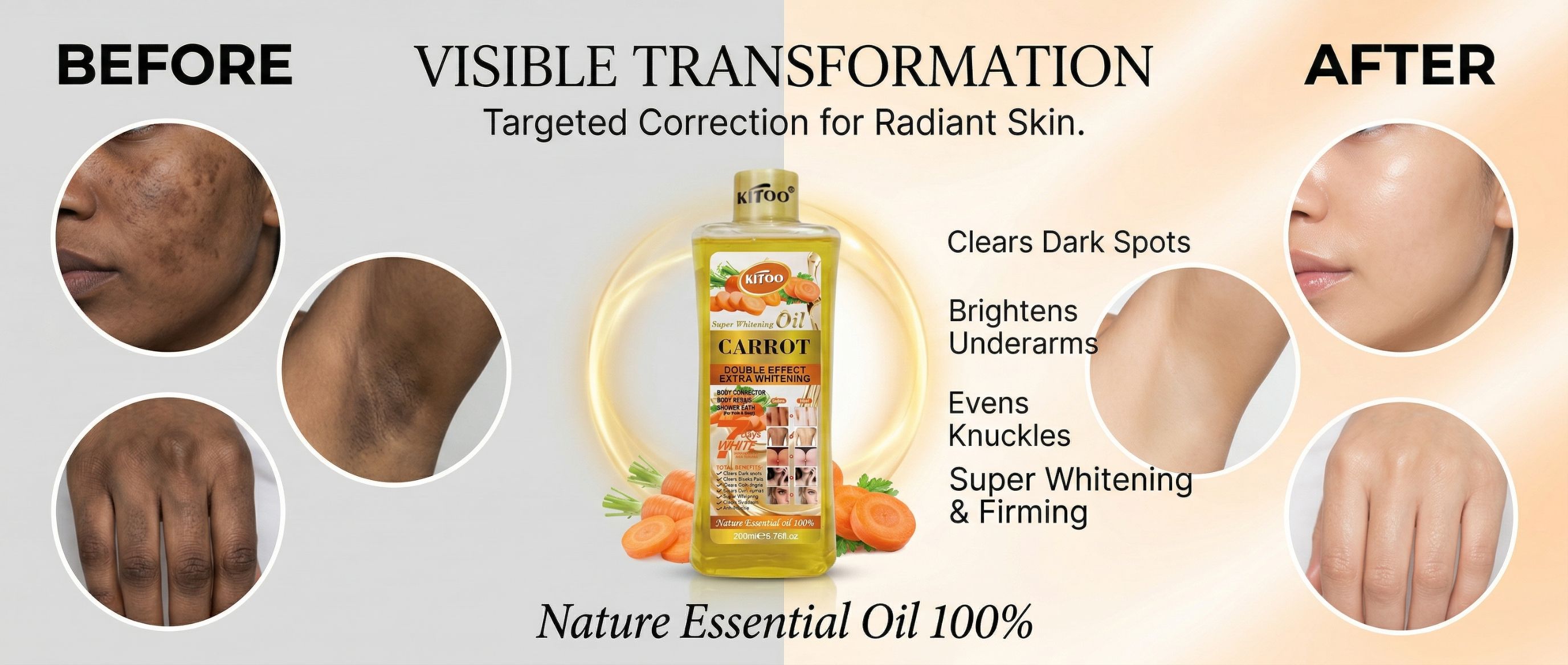Kitoo Super Whitening Body Oils
