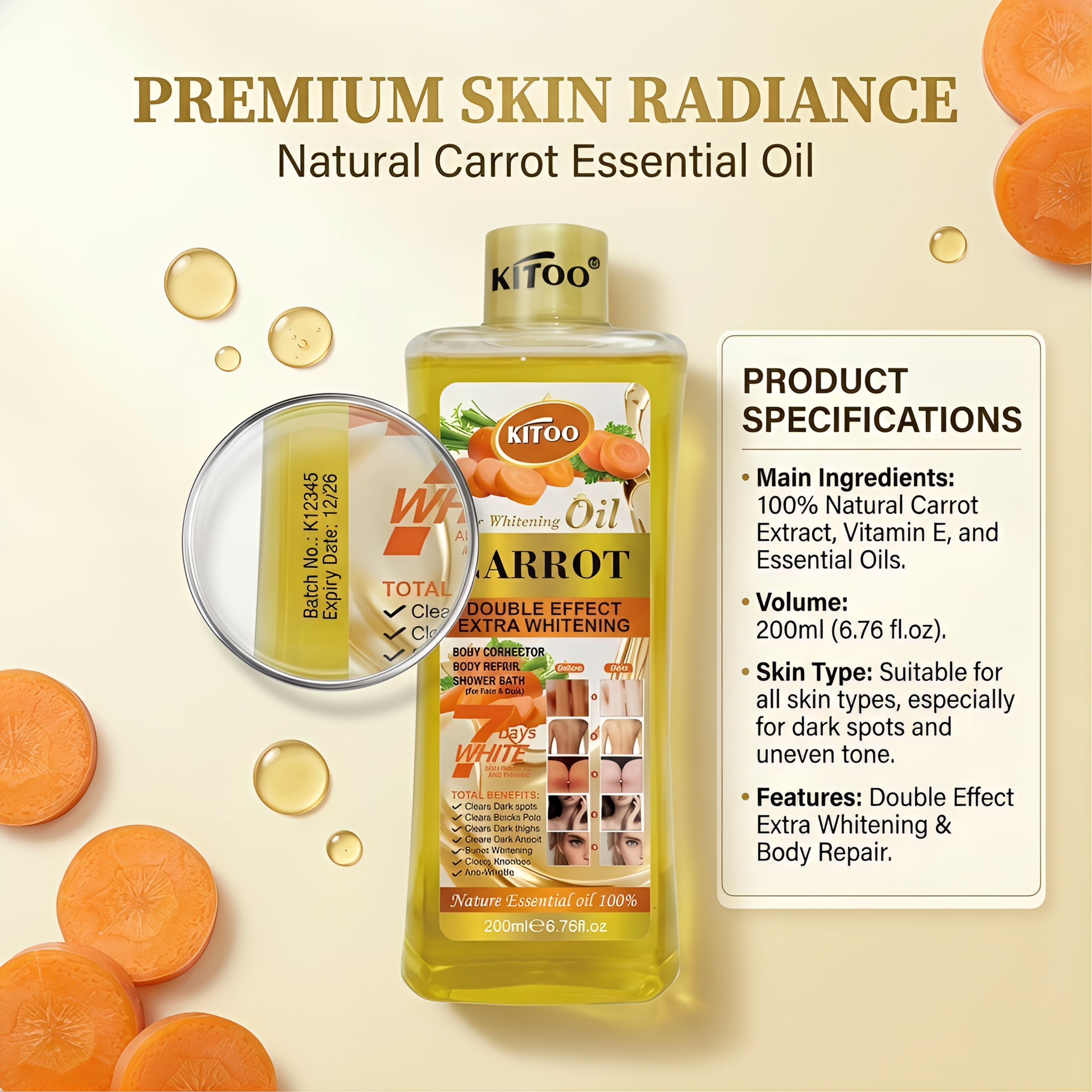 Kitoo Super Whitening Body Oils