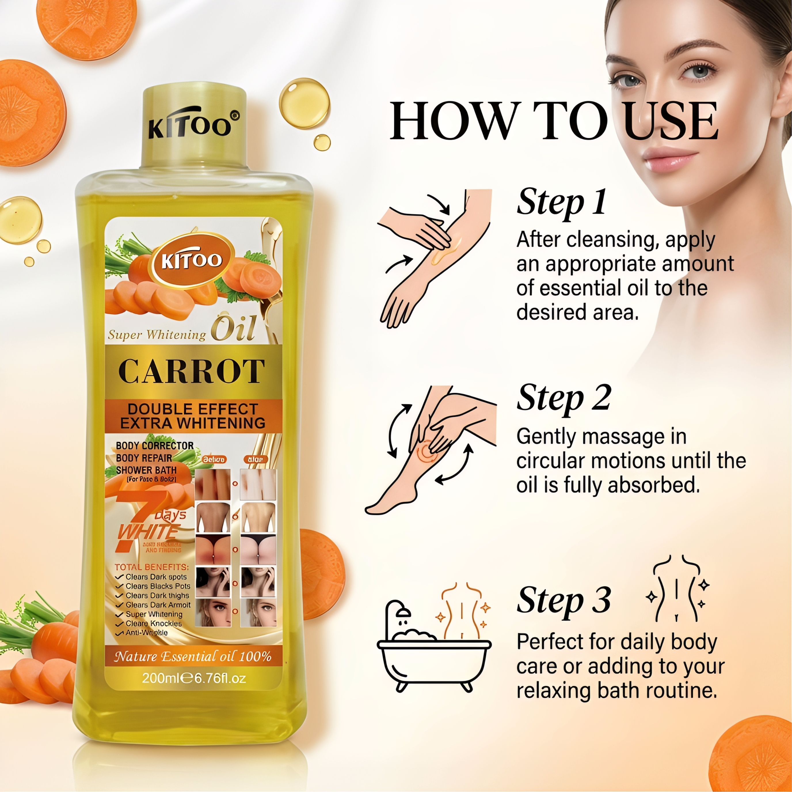 Kitoo Super Whitening Body Oils