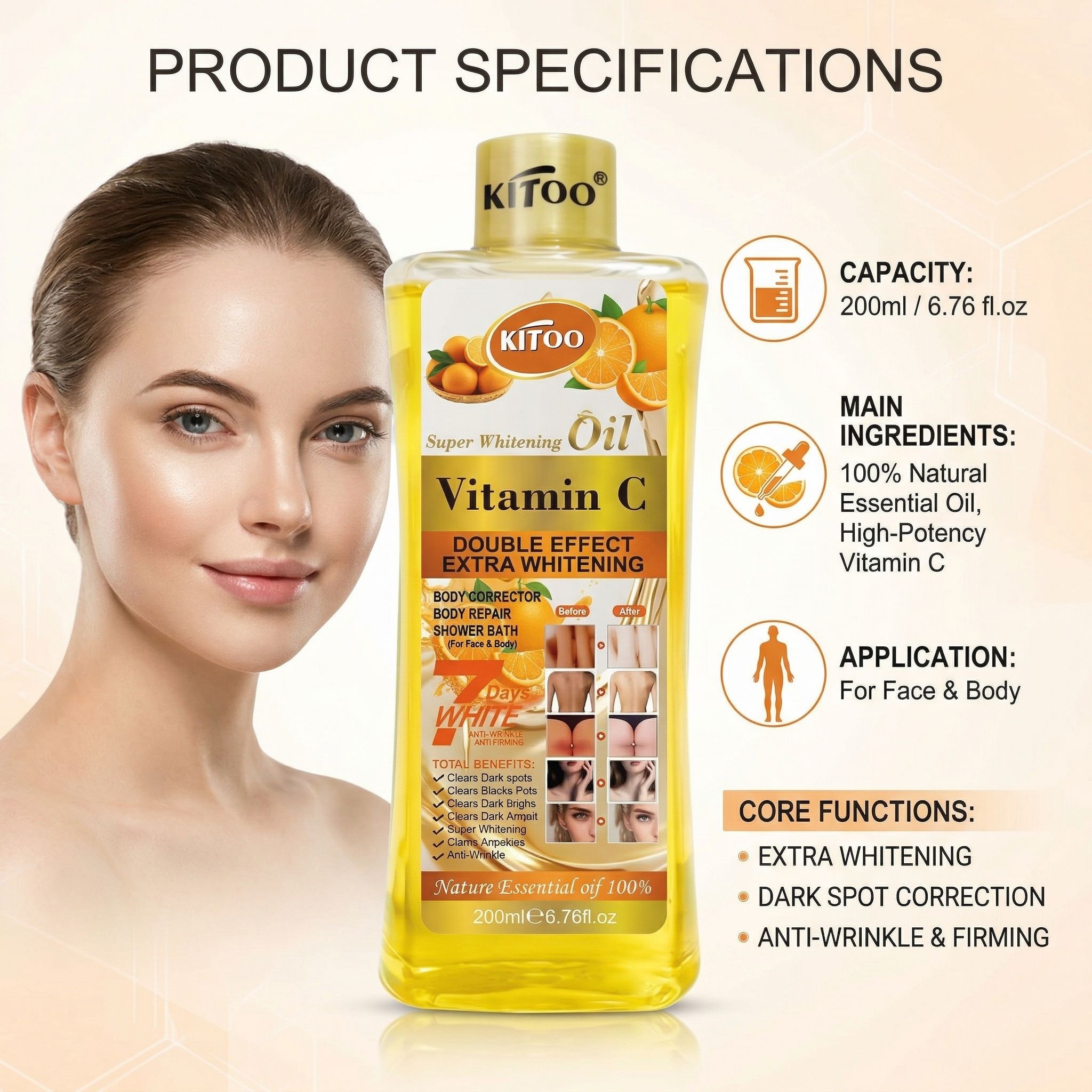 Kitoo Super Whitening Body Oils