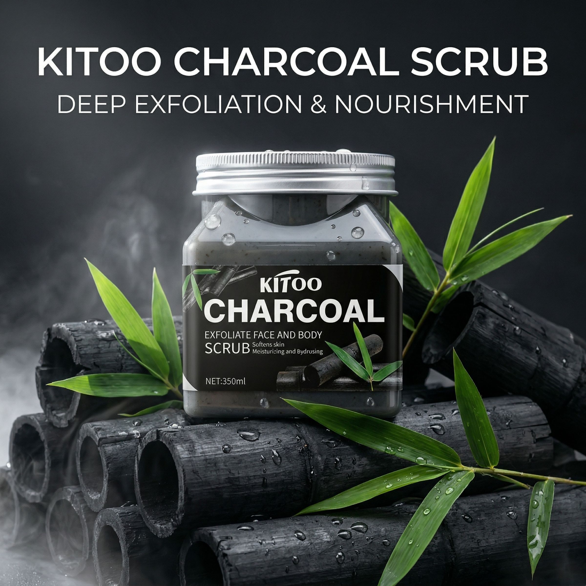Kitoo Bamboo Charcoal Scrub