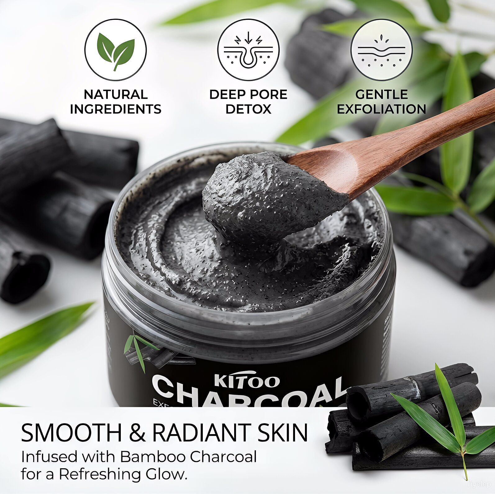 Kitoo Bamboo Charcoal Scrub