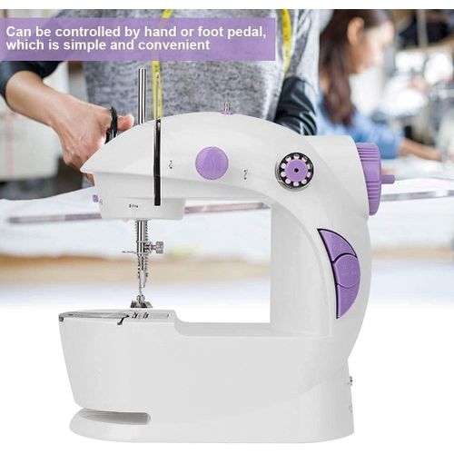 Beginner Mini Sewing Machine With Sewing Kit, Foot Pedal Extension Table