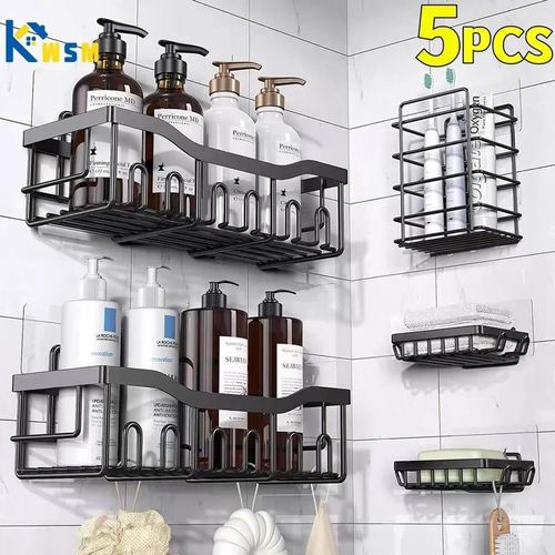 5pcs set Shower caddy shelf/Bathroom organizer