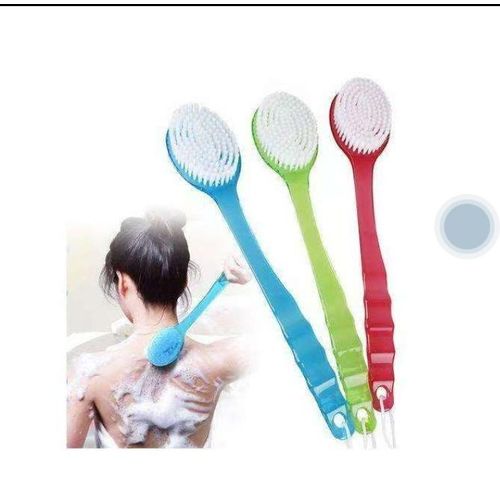 Ergonomic Long Handle Bath Brush With Soft Nylon Bristles - Multi-Application Shower Massage And Body Scrubber