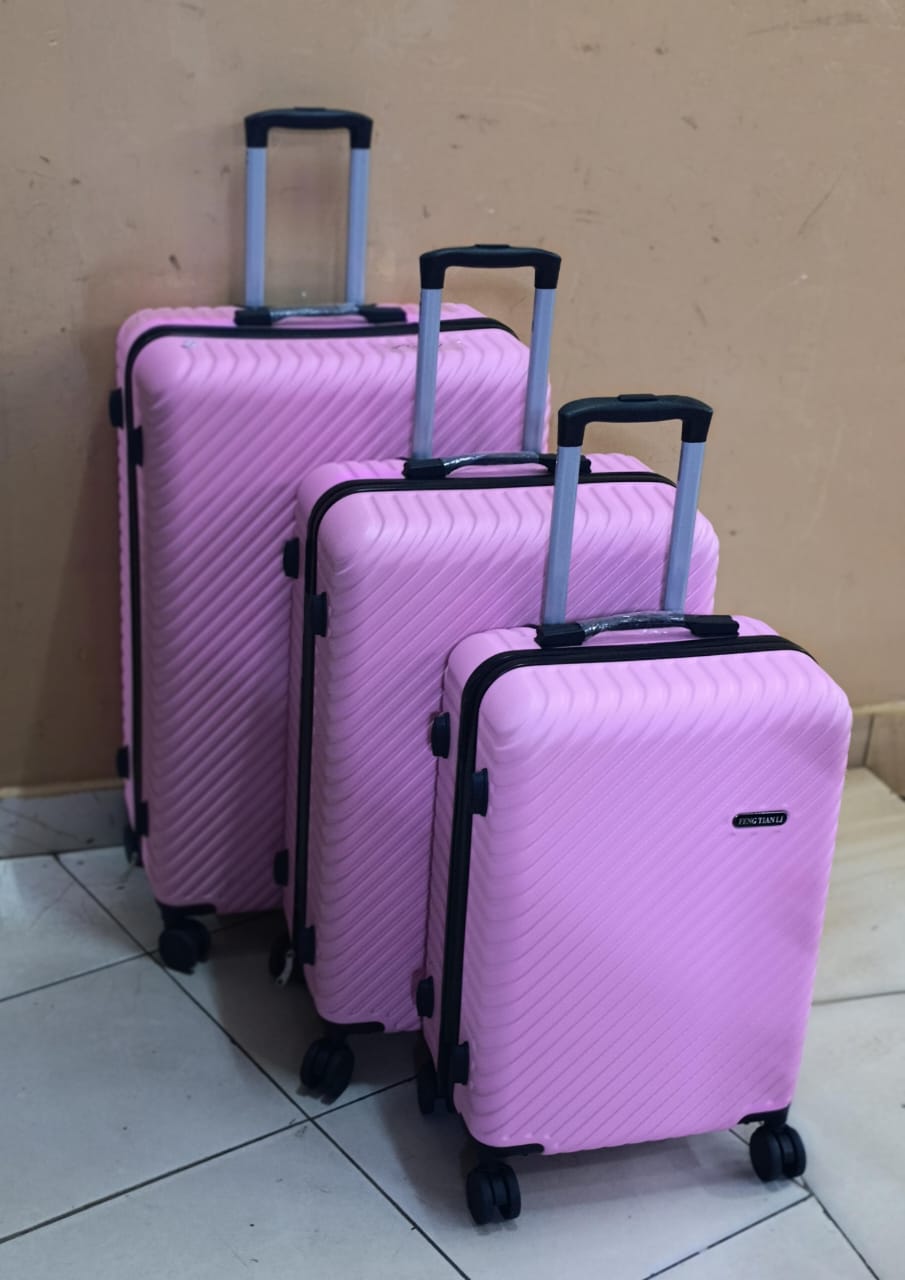 *PRICE DROP*
3 in 1 Luxurious Fibre Suitcase*

▪️Zipper closure frame.
▪️360 Easy-glide spinner wheels. 
▪️Telescopic handle system locks in multiple levels to adapt.
▪️Compression straps keep clothin