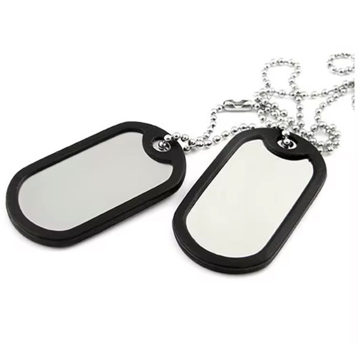 🔥🔥Classic Fashion To Fit In 🔥🔥ENGRAVABLE ARMY/DOG TAG CHAINS. made from durable metal stainless steel, ensuring longevity and resistance to corrosion.