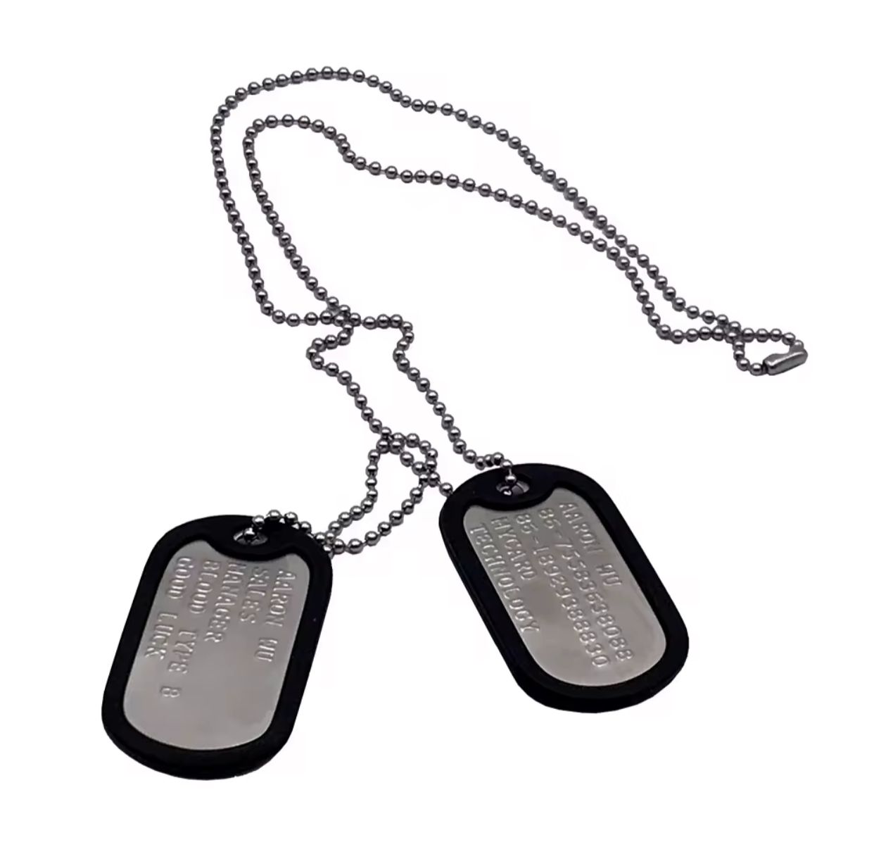 🔥🔥Classic Fashion To Fit In 🔥🔥ENGRAVABLE ARMY/DOG TAG CHAINS. made from durable metal stainless steel, ensuring longevity and resistance to corrosion.
