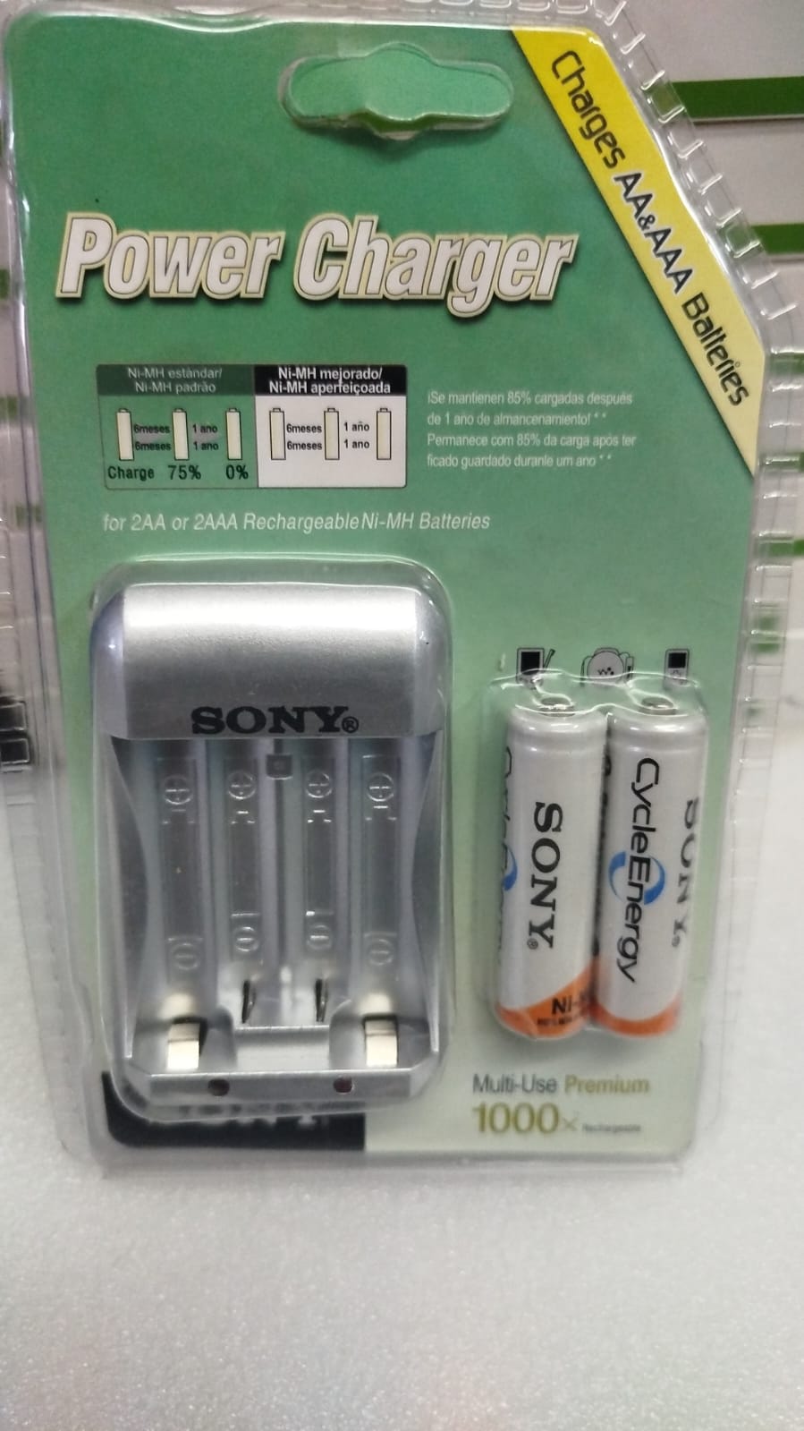 Sony Power Charger — AA & AAA Ni-MH Rechargeable Batteries Included | Cycle Energy Battery Pack