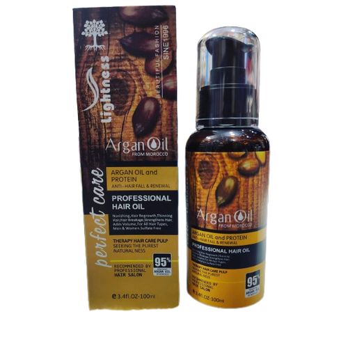 Perfect Care Lightness Argan Oil & Protein, Anti Hair Fall & Renew Hair Oil. Prevent Split Ends & Hair Loss