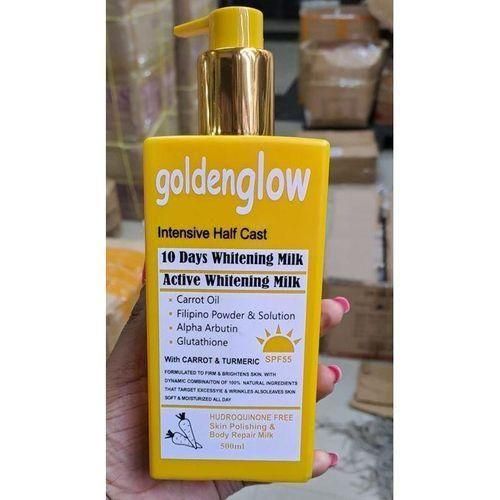 golden glow Intensive Half Cast 10 Days Brightening Milk With Carrot Oil,alpha Arbutin,Glutathione,Tumeric Lotion