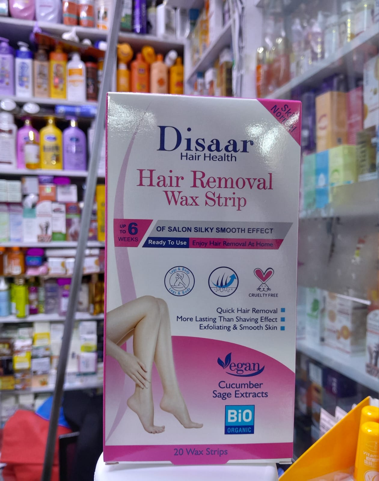 Disaar Hair Health Hair Removal Wax Strip - Cucumber & Sage Extracts