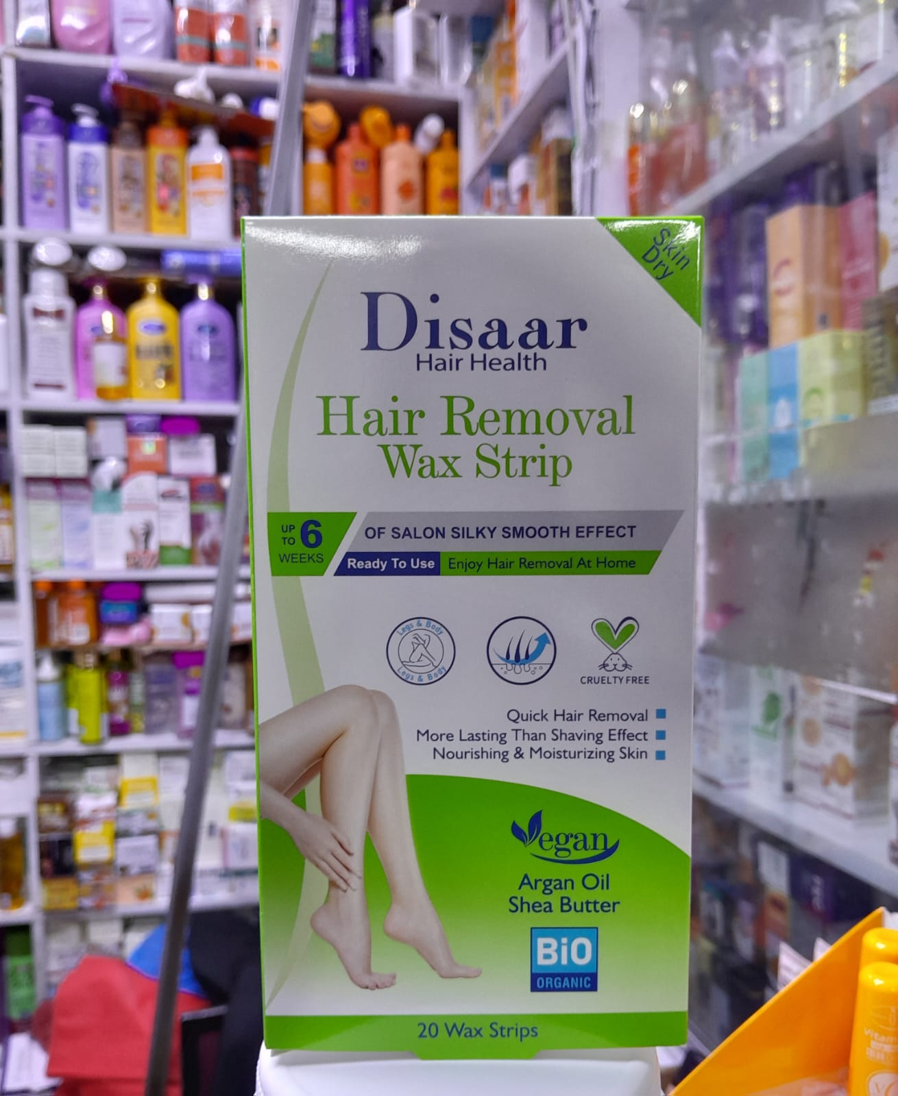 Disaar Hair Health Hair Removal Wax Strips (Argan Oil & Shea Butter)