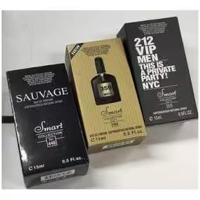 Smart Collection 3pcs Men's Mini Perfume Set – Sauvage, Black Orchid & 212 VIP (15ml x 3)