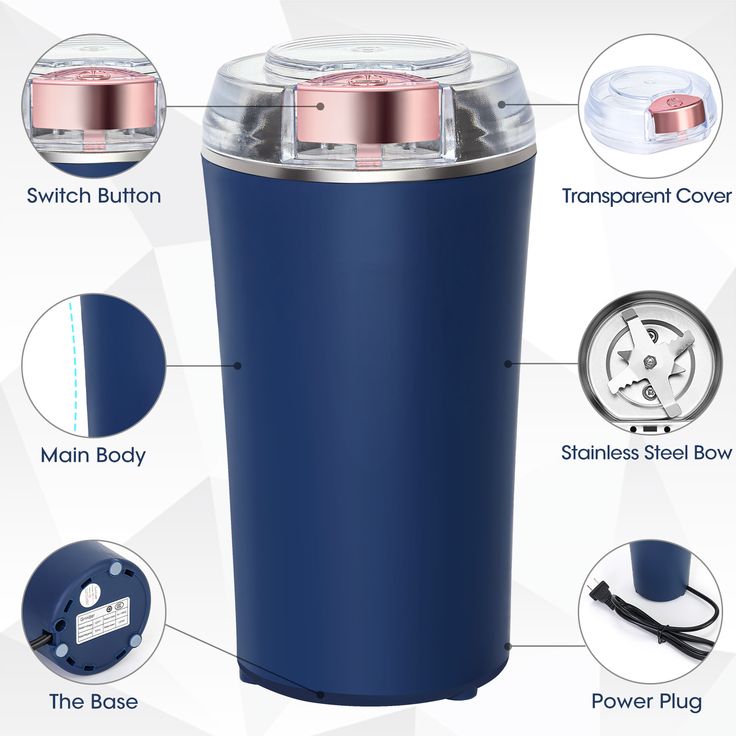 300W 8-Blade Mini Dry Food Grinder – Multifunctional Fine Grinder