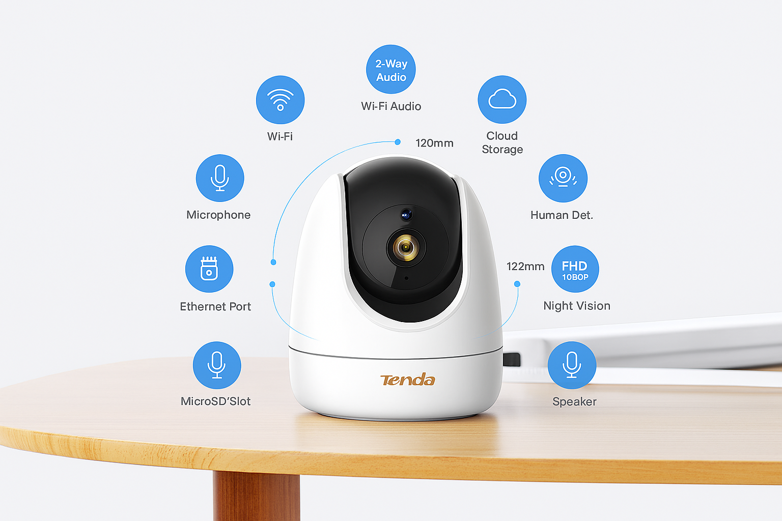📸 Tenda CP3 Pro 2K | 3MP Wi-Fi 6 Indoor Smart Security Camera | AI Human Detection | 360° Pan/Tilt | Two-Way Audio | Auto Patrol – Smart Protection Made Easy!